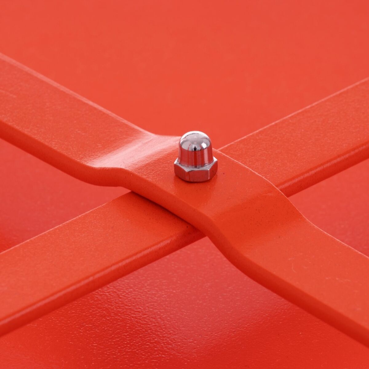 Table d'appoint Marzia 60 x 60 x 42 cm Rouge Acier